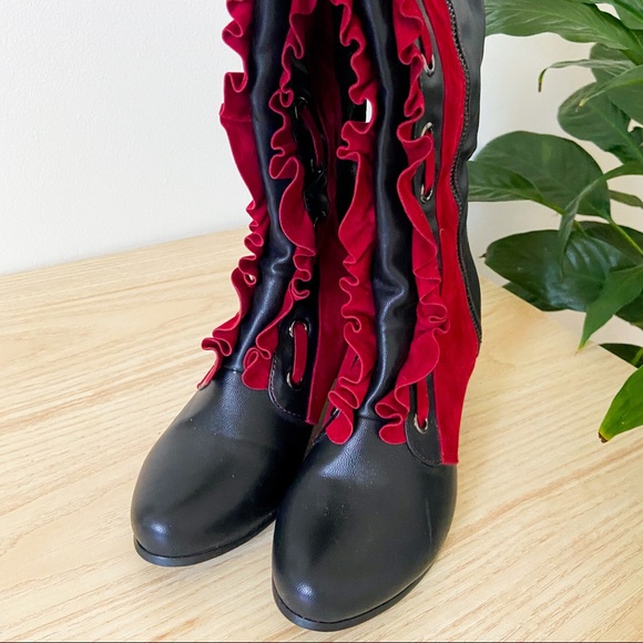 Red Flare Boots - Picture 4 of 6